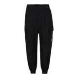 Calvin Klein Einfarbige Hose mit elastischem Bund und schwarzem Logo für Mädchen
