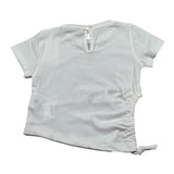 M+E' T-Shirt Girocollo Tinta Unita con Stampa per Neonata UE1356 BIANCO M+E' 