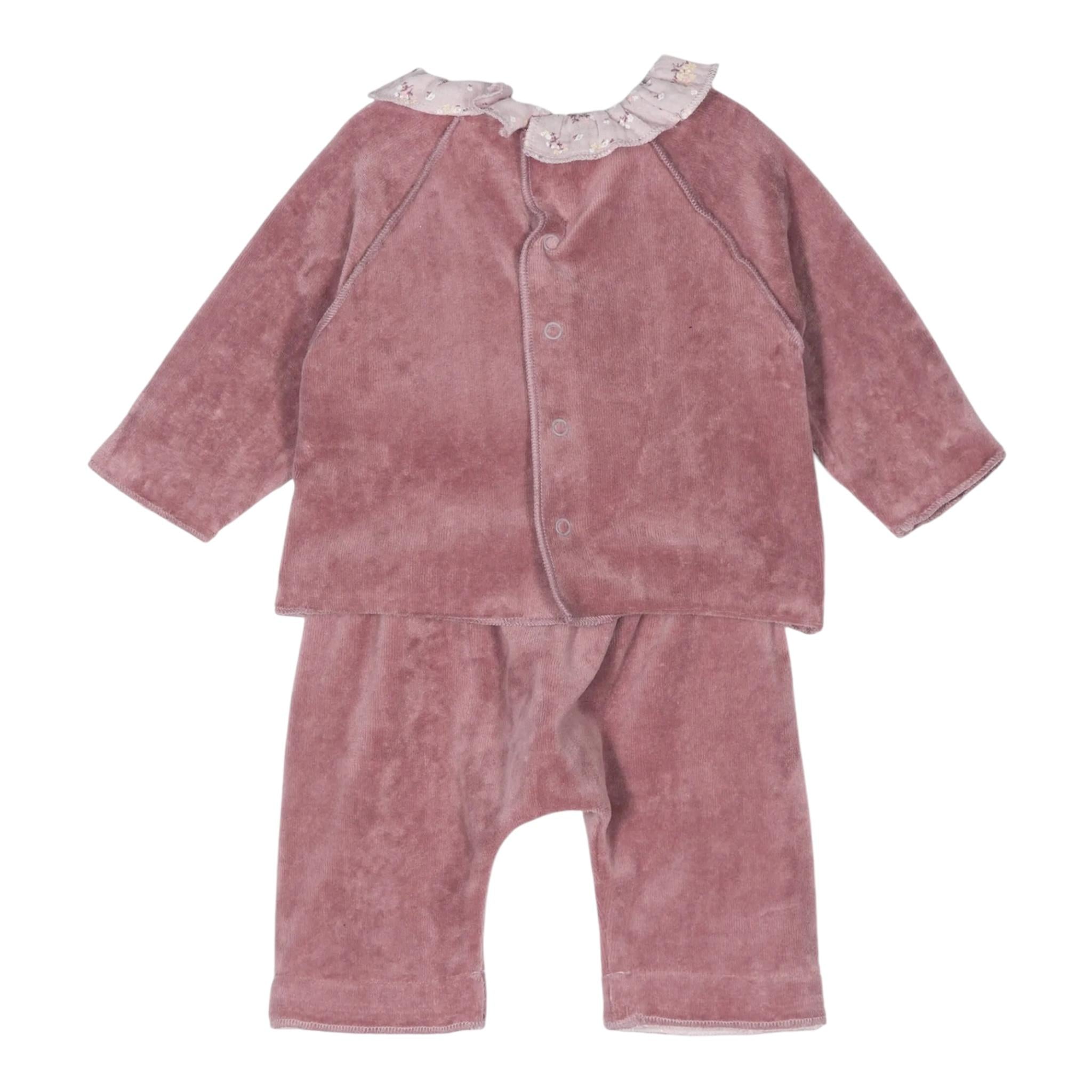 TEDDY E MINOU completo 2 pezzi shirt-pantalone in ciniglia Rosa per Neonata I24CP055M0137 ROSA TEDDY E MINOU 