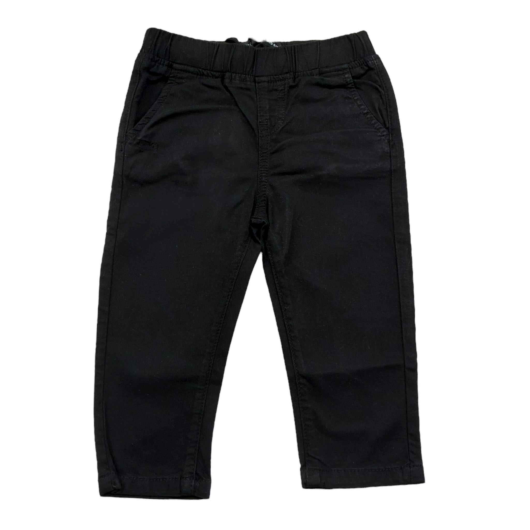 Daniele Alessandrini Pantalone Tinta Unita con Elastico In Vita per Neonato 1295P00206 NERO DANIELE ALESSANDRINI 