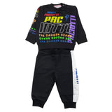 Cesare Paciotti 2-teiliges Set Sweatshirt-Hose Einfarbig Schwarz Für Neugeborene