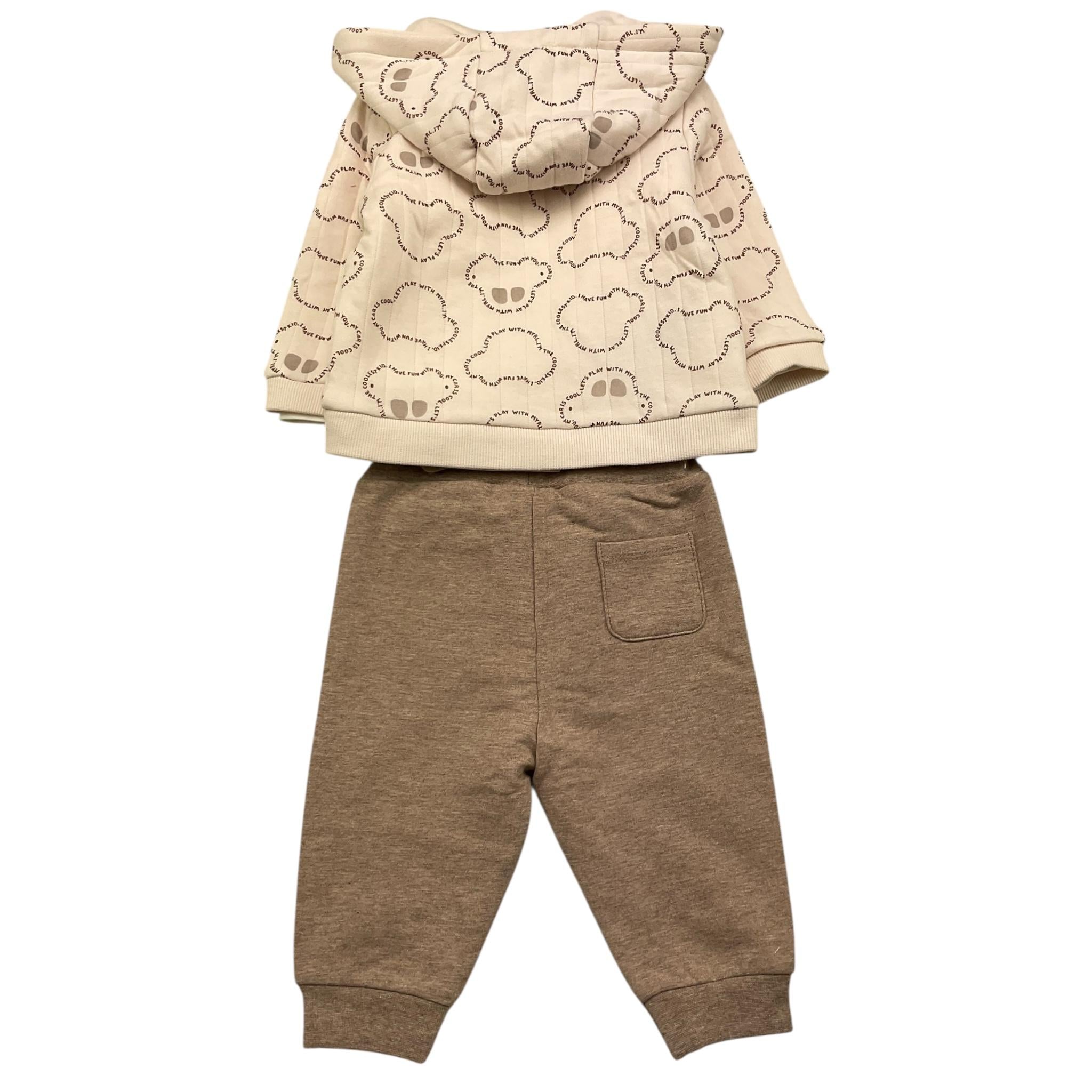 MAYORAL completo 3 pezzi felpa-shirt-pantalone Beige per Neonato 26228 BEIGE MAYORAL 
