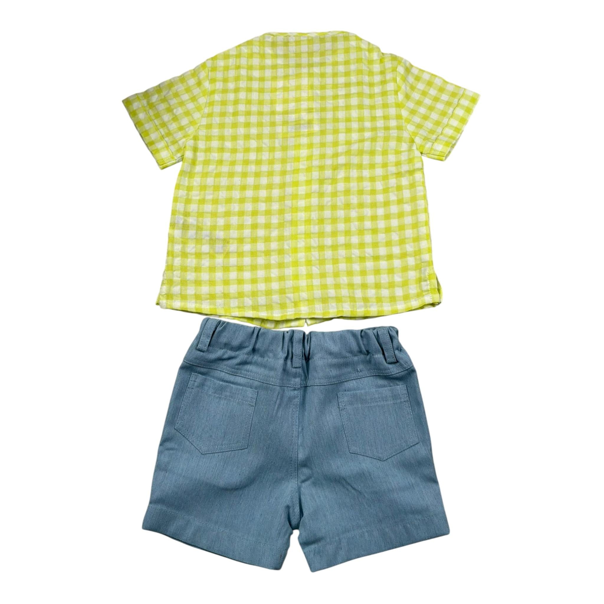 Paz Rodriguez Completo 2 Pezzi Camicia-Bermuda per Neonato 006152657 GIALLO PAZ RODRIGUEZ 