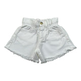 M+E' Short In Denim Tinta Unita con Elastico In Vita per Neonata UE1696N BIANCO M+E' 