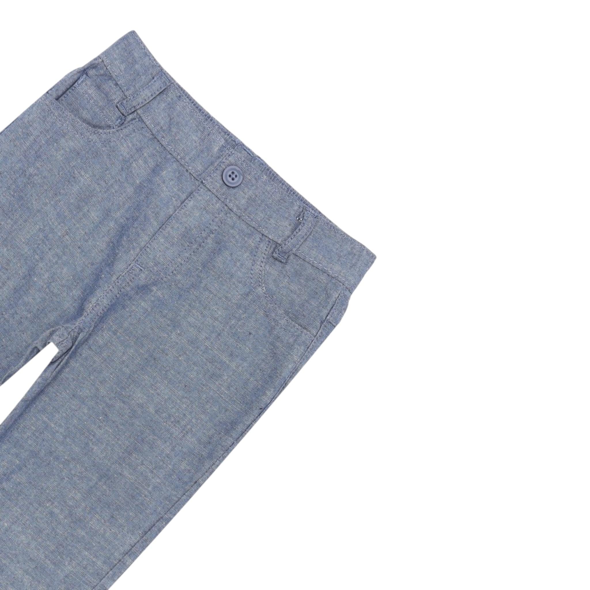 Trussardi Pantalone tinta unita con 5 Tasche Blu per Neonato TIP25035JEN BLU TRUSSARDI 