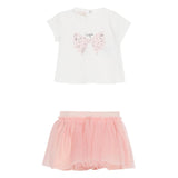 Liu Jo Completo 2 Pezzi T-Shirt-Gonna Bicolore per Neonata KA3166J5003 BIANCO/ROSA LIU JO 