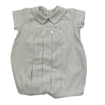 La Sartoria Dei Piccoli Pagliaccetto Tinta Unita con Fantasia A Righe per Neonato LP002 BIANCO LA SARTORIA DEI PICCOLI 