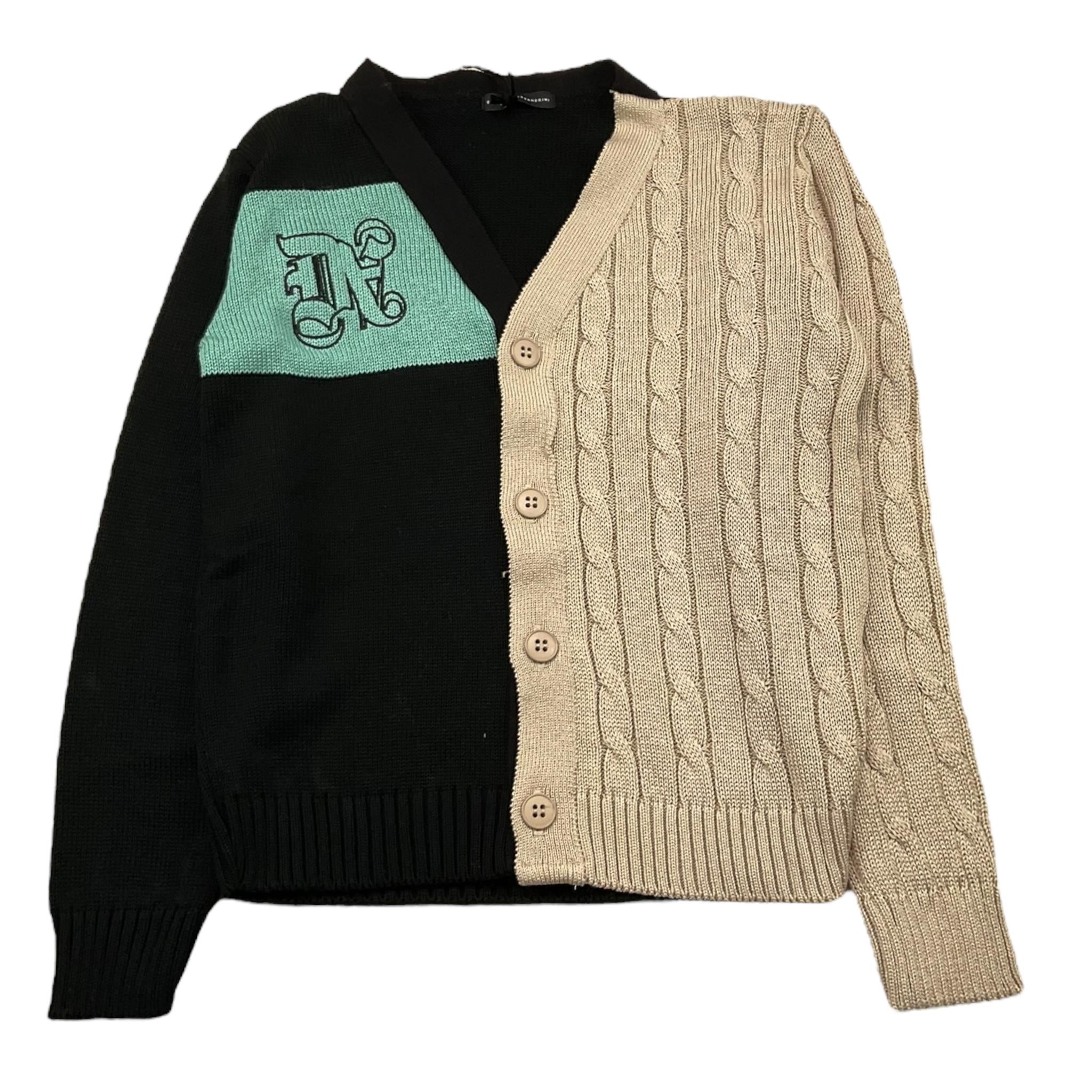 DANIELE ALESSANDRINI cardigan tricolore scollo a v  Multicolor per Bambino 1231W00083 MULTICOLOR DANIELE ALESSANDRINI 