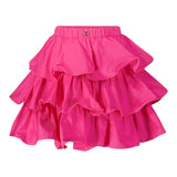 Twinset Einfarbiger Rock mit elastischer Taille und fuchsiafarbenen Rüschen für Mädchen
