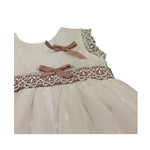 Pontoporponto Abito Giromanica Cerimoniale Tinta Unita per Neonata 6356 BIANCO PONTOPORPONTO 