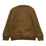 DANIELE ALESSANDRINI felpa girocollo tinta unita con stampa Marrone per Bambino 1231F00077 MARRONE DANIELE ALESSANDRINI 