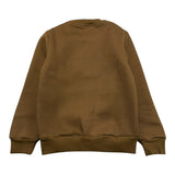 DANIELE ALESSANDRINI felpa girocollo tinta unita con stampa Marrone per Bambino 1231F00077 MARRONE DANIELE ALESSANDRINI 