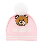 MOSCHINO cappello tinta unita cn pon pon e stampa logo e orso Rosa per Bambina NUX04W ROSA MOSCHINO 