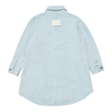 Maison Margiela Einfarbiges Denim-Hemd Modell Hellblau Für Mädchen