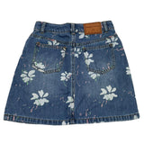Ermanno Scervino Einfarbiger Jeansrock mit verstellbarer Taille Blau für Mädchen
