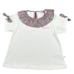Laranjinha T-Shirt Tinta Unita con Colletto per Neonata 92907V5863L67 BIANCO LARANJINHA 