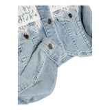 Twinset Schlichte Jeansjacke mit hellblauer Stickerei für Mädchen