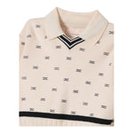 ELISABETTA FRANCHI maglia tinta unita con colletto e brillantini Crema per Neonata EGMA034 CREMA ELISABETTA FRANCHI 