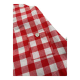 Petit Indi Salopette Bicolore con Fantasia A Quadri per Neonata SS25B2511 BIANCO/ROSSO PETIT INDI 