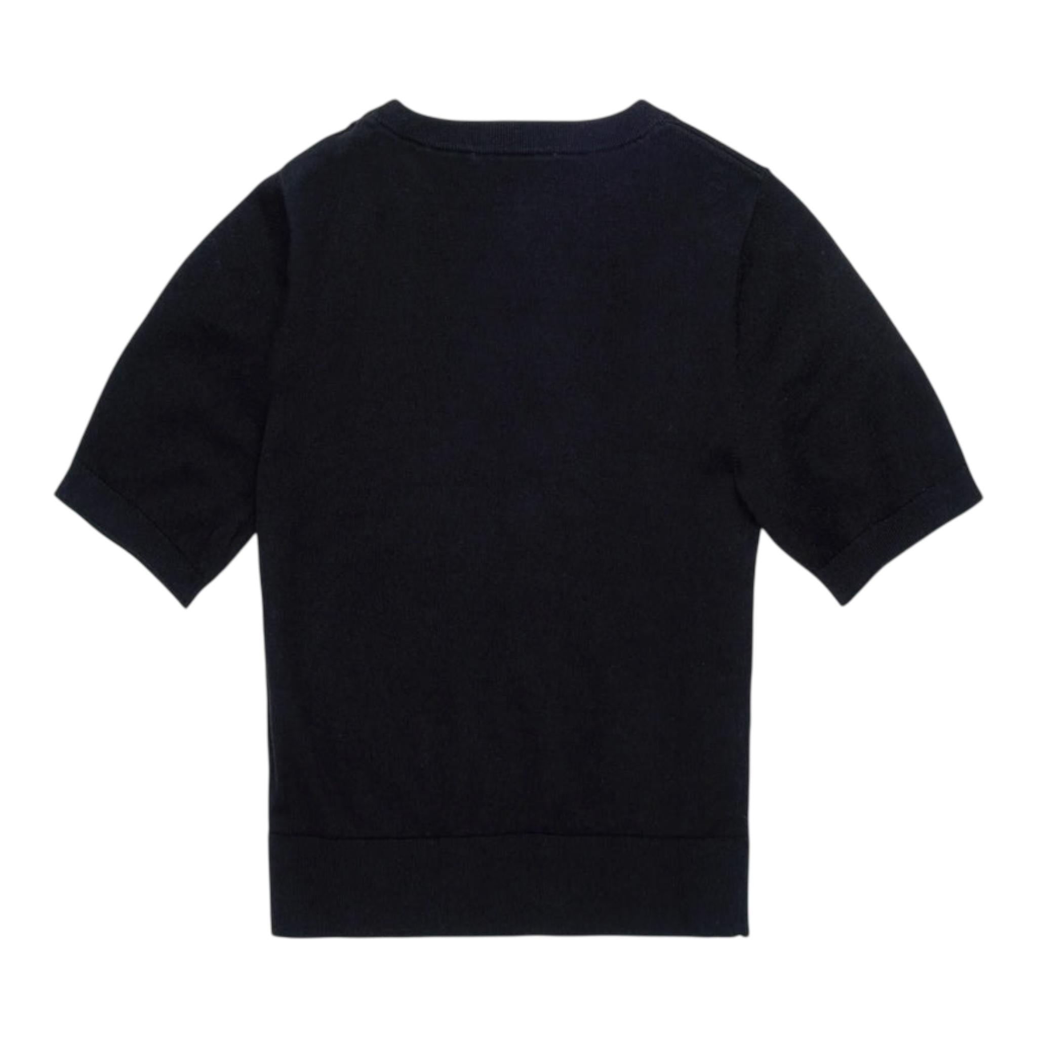 Diesel T-Shirt Girocollo Tinta Unita con Logo per Bambina J02279 NERO DIESEL 