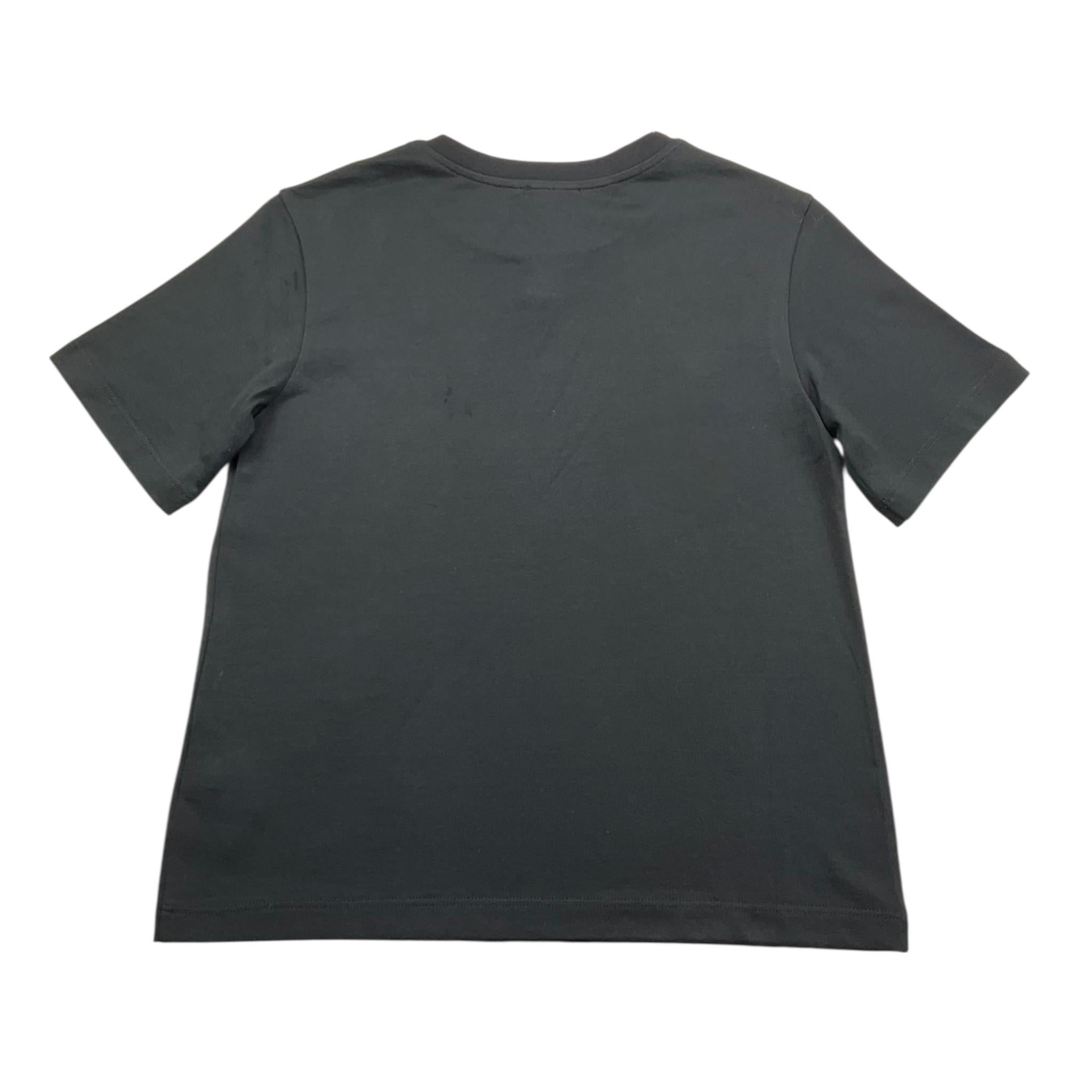 Dolce & Gabbana T-Shirt Girocollo Tinta Unita con Logo per Bambina L5JTKT NERO DOLCE & GABBANA 