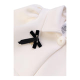 LIU JO giacca tinta unita modello crop con fiocco in contrasto Panna per Neonata KF4139N PANNA LIU JO 