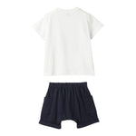 Il Gufo Completo 2 Pezzi T-Shirt-Bermuda Bicolore per Neonato P25DP538MF001 BIANCO/BLU IL GUFO 