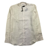 Shako' Langarmhemd koreanischen Kragen Streifenmuster weiß/beige für Jungen