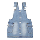 Levi'S Salopette Tinta Unita con Tasconi per Neonata 1EM257 AZZURRO LEVI'S 