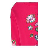 MARC JACOBS felpa chiusa girocollo tinta unita con stampe in contrasto Fuxia per Bambina W15685 FUXIA MARC JACOBS 