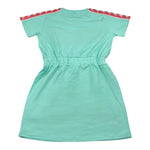 Kappa Abito Tinta Unita Mezza Manica con Stampa per Bambina 3746VM00017 VERDE ACQUA KAPPA 