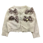 LE BEBE' cardigan tinta unita con applicazioni Bianco per Neonata LBG6106 BIANCO LE BEBE' 