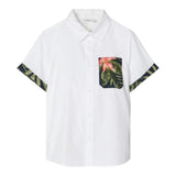 Name It Camicia tinta unita Mezza Manica con Stampa Bianco per Bambino 13174797 BIANCO NAME IT 