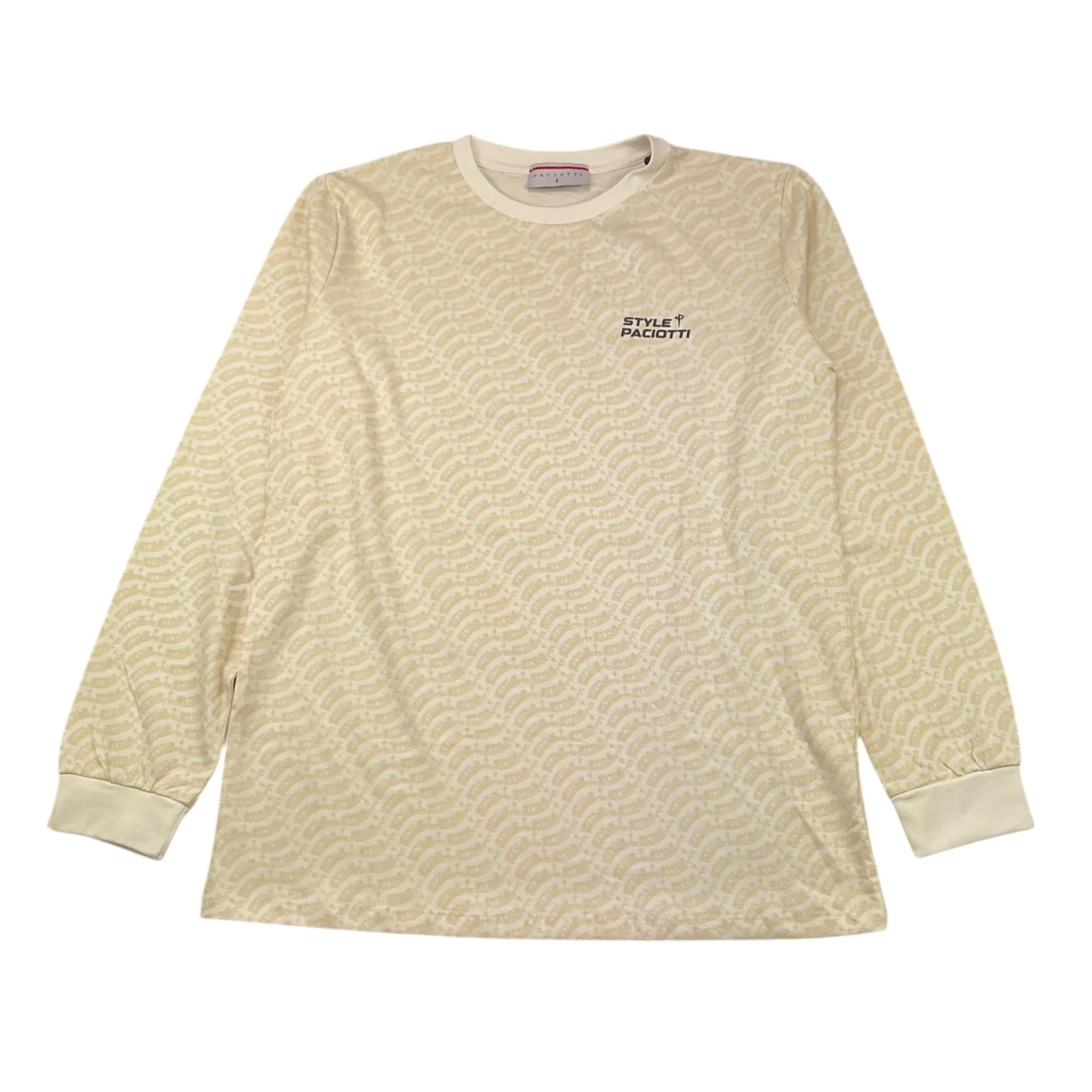 CESARE PACIOTTI shirt tinta unita girocollo logata Panna per Bambino TSP5314J PANNA CESARE PACIOTTI 
