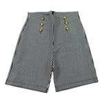 Gaelle Short Fantasia A Righe con Bottoni per Bambina 2746S00098 BIANCO/NERO GAELLE 