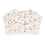 Dou Dou top Tinta Unita con Paillettes E Piume per Bambina DW5A51X BEIGE DOU DOU 