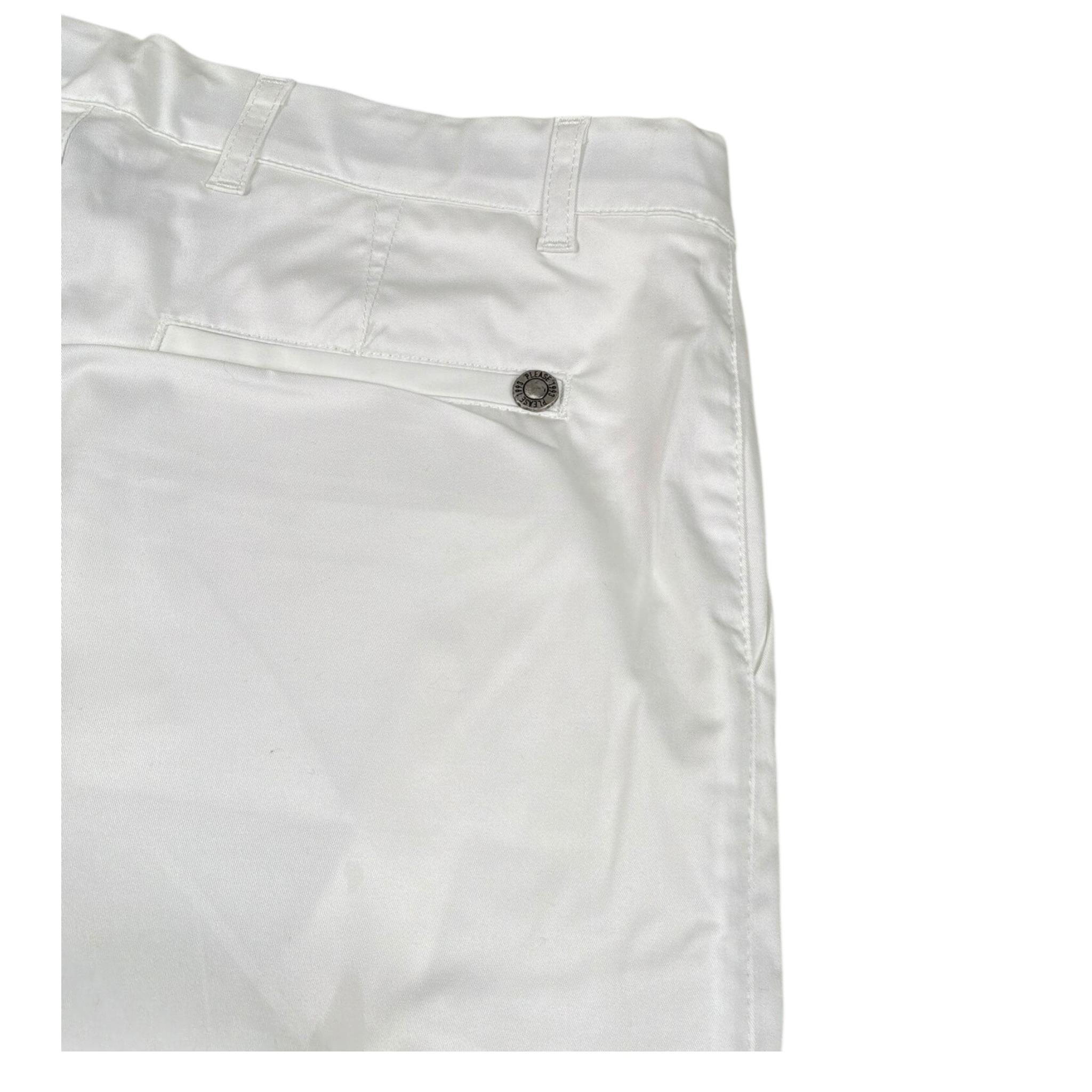 Please Pantalone Tinta Unita con Girovita Regolabile per Bambino PHH9132B73 BIANCO PLEASE 