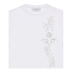 ROBERTO CAVALLI t-shirt girocollo tinta unita con stampa in contrasto Bianco per Bambina TJT60W BIANCO ROBERTO CAVALLI 