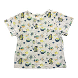 Carre'Ment Beau T-Shirt Rundhalsausschnitt Einfarbig mit Fisch-Print Weiß Für Baby