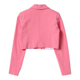 Gaelle Rosa Einfarbige Kurze Jacke für Mädchen