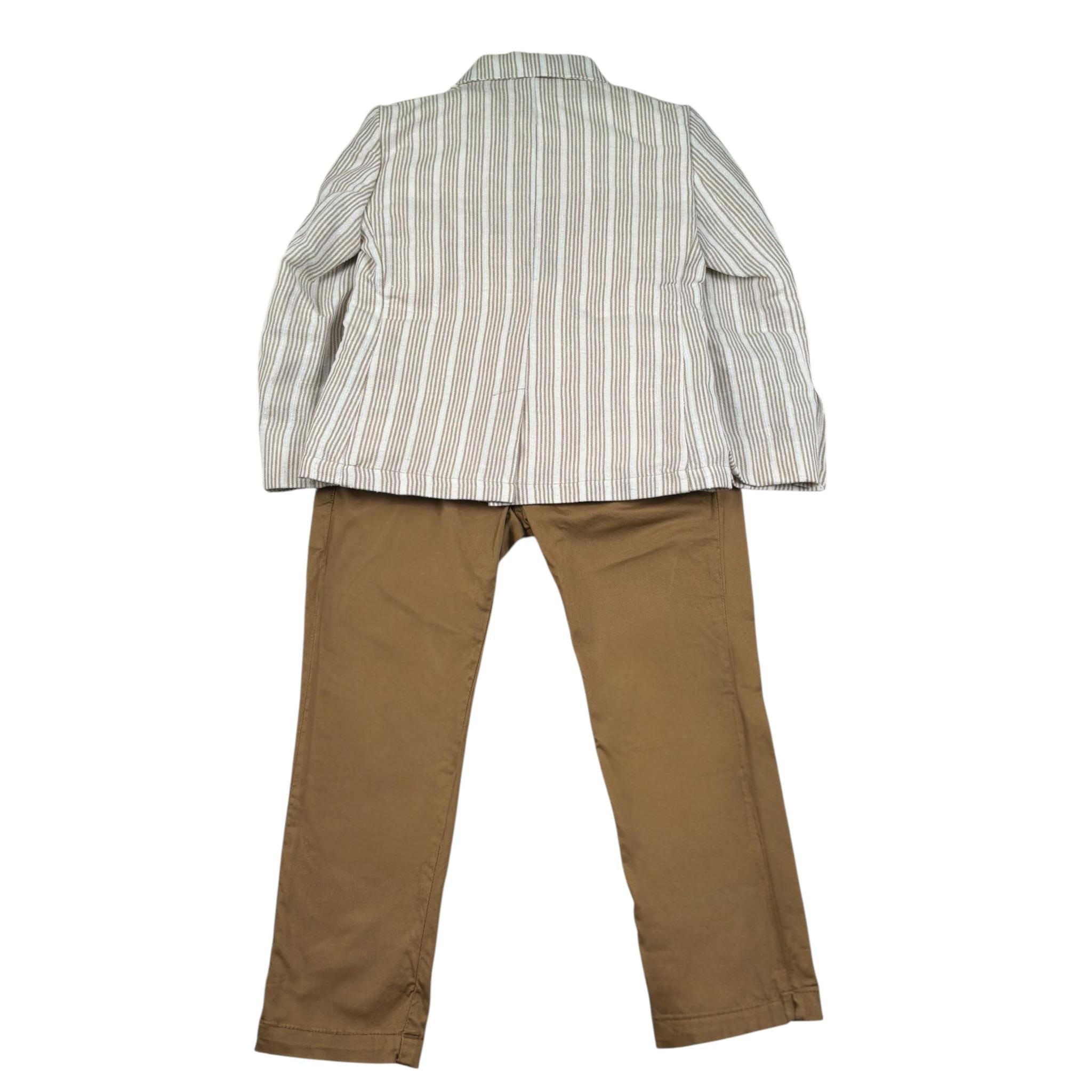 Jeckerson Completo 4 Pezzi Giacca-Camicia-Pantalone-Papillon per Neonato JB4061N BEIGE JECKERSON 