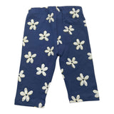 Losan Einfarbige Leggings mit blauem Blumendruck für Baby-Mädchen