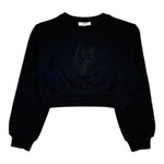 LIU JO felpa modello crop tinta unita con stampa Nero per Bambina GF4092X NERO LIU JO 