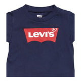 Levi'S T-Shirt Girocollo Tinta Unita con Logo per Neonato 6E8157X BLU LEVI'S 