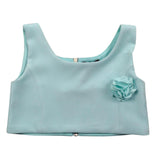 Petit Posh Top Giromanica Tinta Unita per Neonata GFBS25070TPXN VERDE ACQUA PETIT POSH 