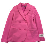 Hinnominate Rosa Zweireihige Einfarbige Jacke Für Mädchen