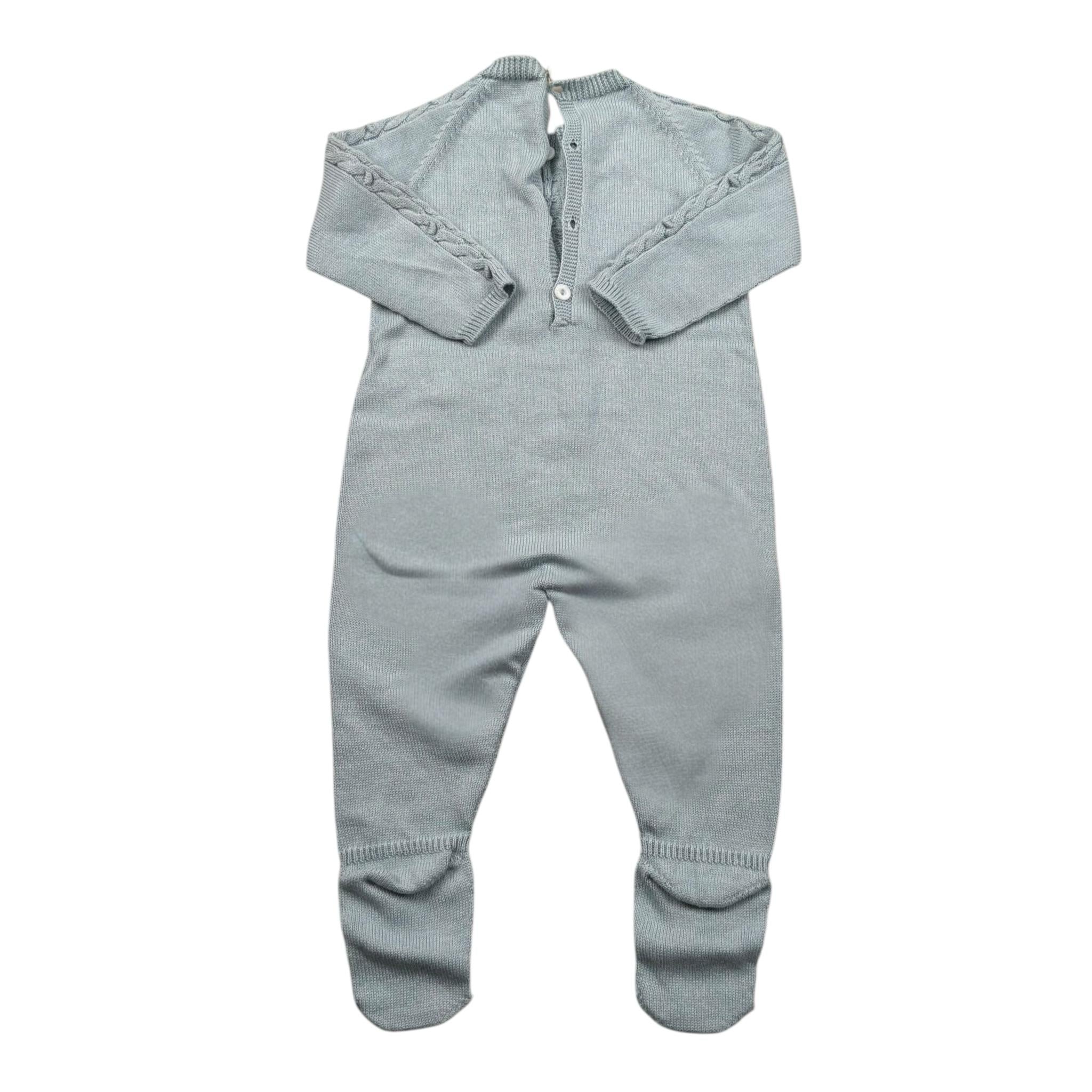 Wedoble Tutina Manica Lunga Tinta Unita per Neonato V2503346A AZZURRO WEDOBLE 