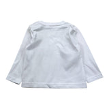 DANIELE ALESSANDRINI shirt girocollo tinta unita con stampa Bianco per Neonato 1291M00072XN BIANCO DANIELE ALESSANDRINI 