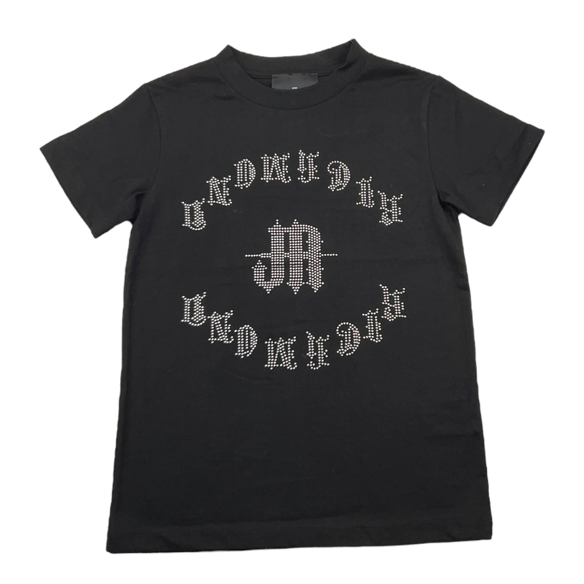 JOHN RICHMOND t-shirt girocollo tinta unita con brillantini Nero per Bambina RBA25036TS NERO JOHN RICHMOND 