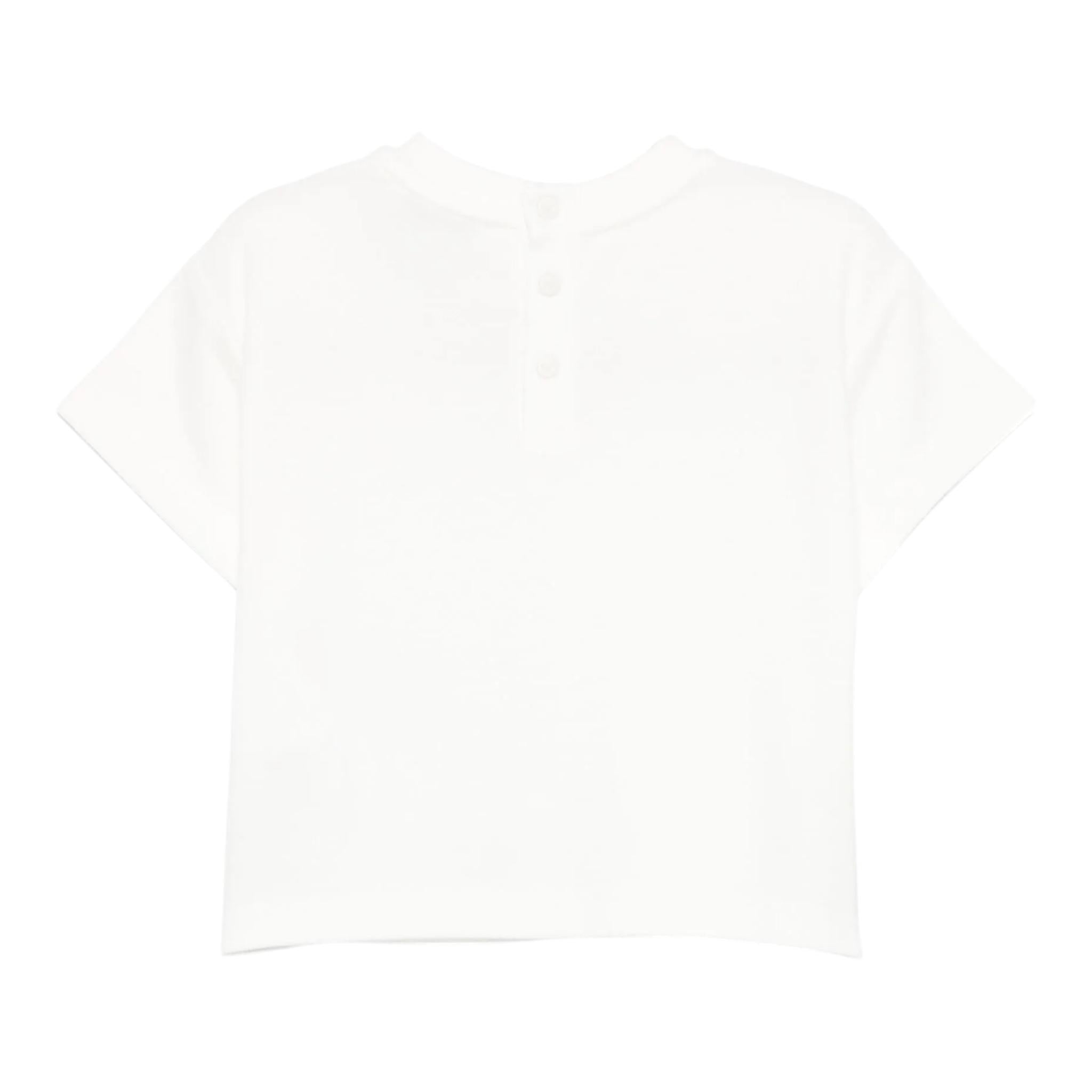 Emporio Armani T-Shirt Girocollo Tinta Unita con Logo per Bambino EB000166 PANNA EMPORIO ARMANI 